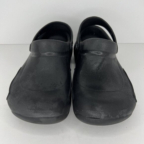Crocs At Work Solid Black Classic Bistro Clogs Mens Size 9 Women’s Size 11 - Picture 3 of 9